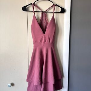 Emerald Sundae Mauve Backless Dress